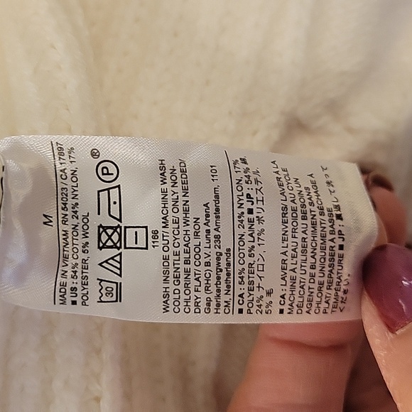 Banana Republic Women's Cream Turtleneck Sweater Dress - Picture 7 of 7